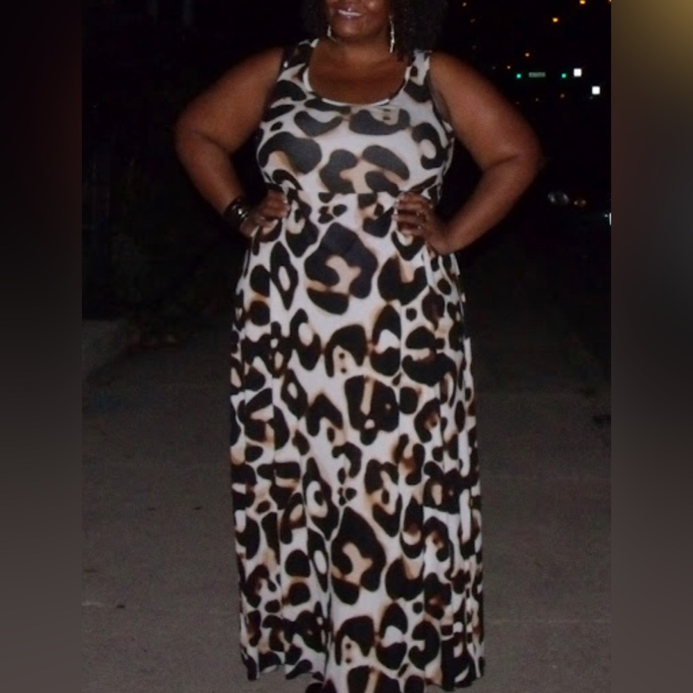 Asos Curve Animal Print Maxi Dress